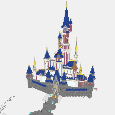 Disney Castle 3d View Layer By Layer Mineprints