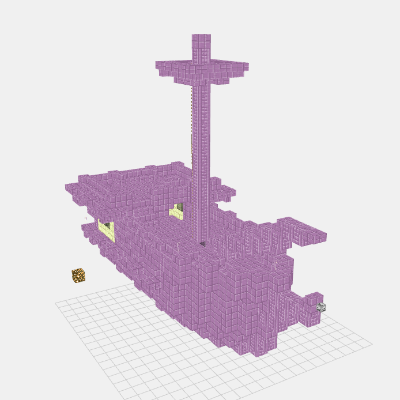 End Ship 3D View Layer By Layer Mineprints