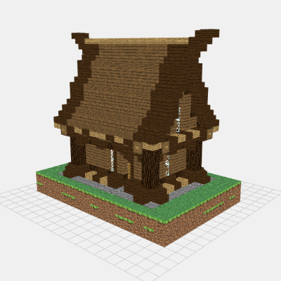 Small Medieval House 3d View Layer By Layer Mineprints